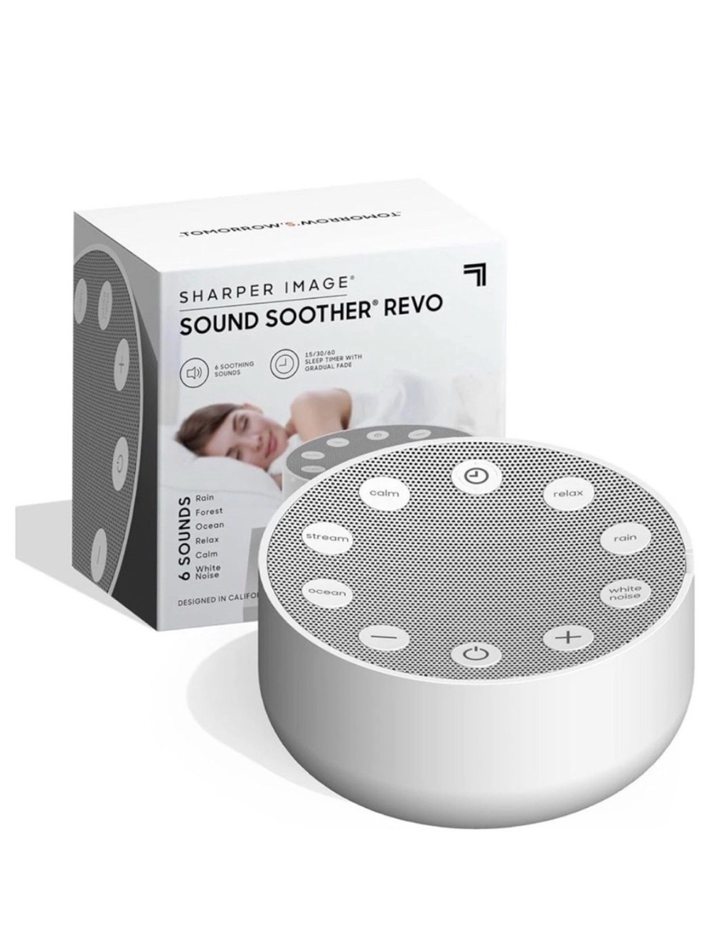 Sharper Image White Sound Soother Revo Portable Sleep Machine NWT